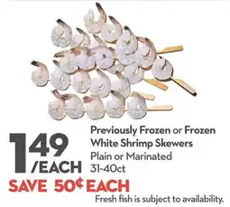 Longo's White Shrimp Skewers offer