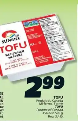 IGA Sunrise tofu offer