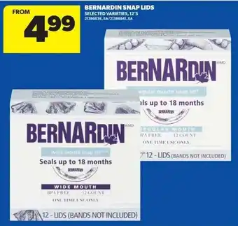 Bernardin snap lids
