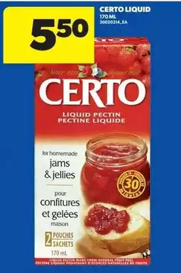 Real Canadian Superstore certo liquid pectin offer