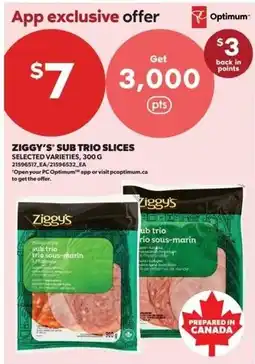 Real Canadian Superstore Ziggy's sub trio slices offer