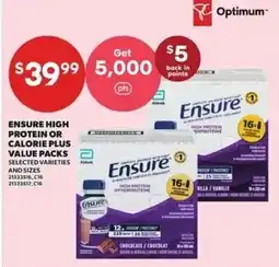 Loblaws Ensure high protein or calorie plus value packs offer