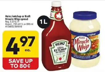 Heinz ketchup or Kraft Miracle Whip spread