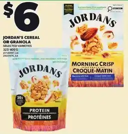Loblaws jordans cereal or granola offer