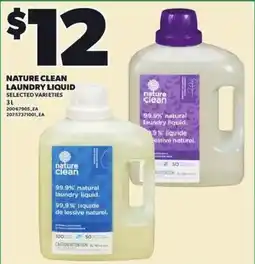 Loblaws Nature clean laundry liquid offer