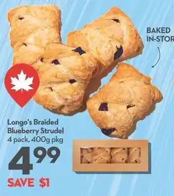 Longo's Longo's Braided Blueberry Strudel offer