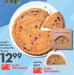 Longo's Longo's Blueberry Crumble Pie offer