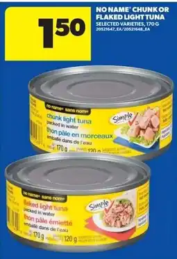 Real Canadian Superstore No Name chunk or flaked light tuna offer