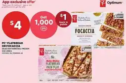 Loblaws PC flatbread or focaccia offer