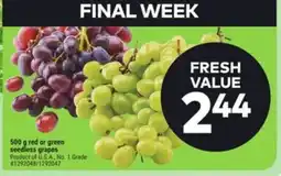 Giant Tiger fresh value grapes offer