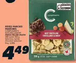 IGA Compliments fresh filled pasta beef tortellini offer