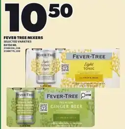Loblaws Fever tree mixers offer