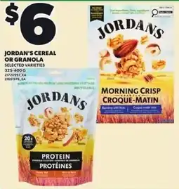 Loblaws jordans cereal or granola offer