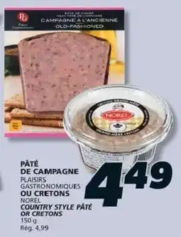 IGA Norel country style pâté offer