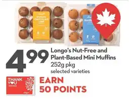 Longo's Longo's Nut-Free and Plant-Based Mini Muffins offer