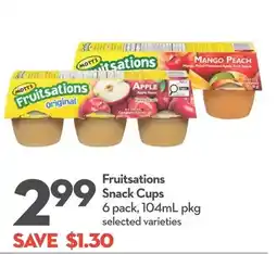 Longo's Mott's Fruitsations Snack Cups offer