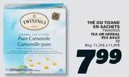 IGA Twinings tea or herbal tea bags offer