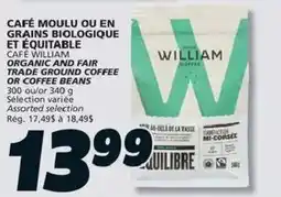 IGA William coffee café moulu ou en grains biologique et équitable offer