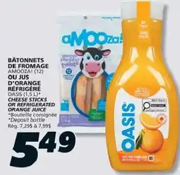 IGA amooza cheese sticks or refrigerated orange juice offer