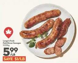 Longo's Longo's Fresh Pork Dinner Sausages offer