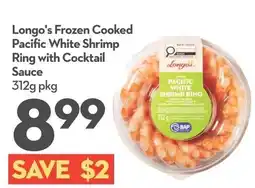 Longo's Longo's frozen cooked pacific white shrimp ring with cocktail sauce offer