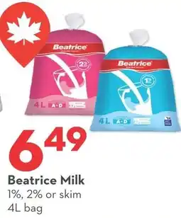 Longo's Beatrice Milk offer