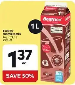 Giant Tiger Beatrice chocolate milk offer