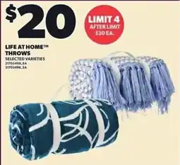 Loblaws Life At Home Throws offer