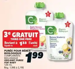 IGA Compliments organic puree for baby offer