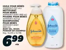 IGA johnson's baby oil, wash, powder or shampoo offer
