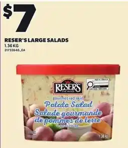 Loblaws Reser's large salads offer