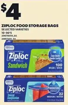 Loblaws Ziploc food storage bags offer