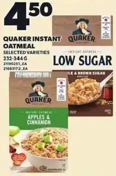 Loblaws Quaker instant oatmeal offer