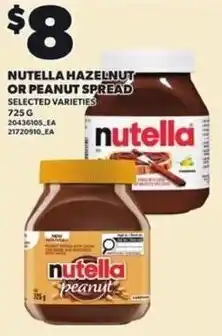 Loblaws nutella hazelnut or peanut spread offer