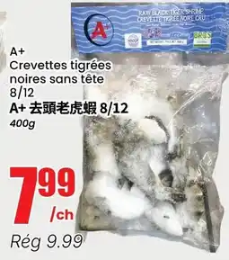 Btrust Supermarket A+ Crevettes tigrées noires sans tête offer