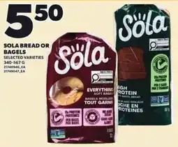 Loblaws Sola bread or bagels offer
