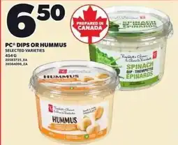 Loblaws PC dips or hummus offer