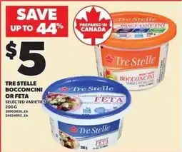 Loblaws Tre Stelle bocconcini or feta offer