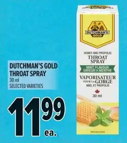 Metro Dutchman's gold throat spray offer