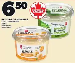 Loblaws PC dips or hummus offer