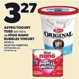 Loblaws Astro yogurt tubs offer