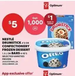 Loblaws Nestle drumstick 4's or confectionery frozen dessert offer