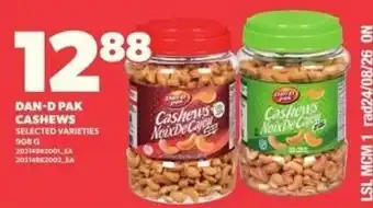 Dan-d pak cashews selected varieties