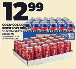 Loblaws Coca-Cola or Pepsi soft drinks offer