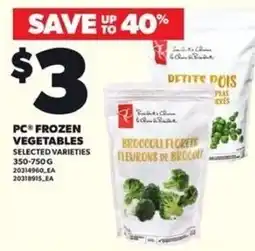 Loblaws PC frozen vegetables selected varieties offer