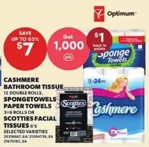 Loblaws Optimum cashmere bathroom tissue offer