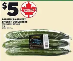 Loblaws Farmer's Market English Cucumbers offer