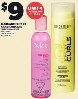 Loblaws Marc Anthony or Cake hair care offer