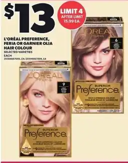 Loblaws L'Oréal Preference hair colour offer