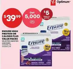 Loblaws Ensure high protein or calorie plus value packs offer